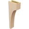 Ekena Millwork 4"W x 8"D x 24"H Thin Huntington Rough Cedar Woodgrain TimberThane Corbel, Primed Tan CORUR04X08X24HUNRCPR - alternate 5